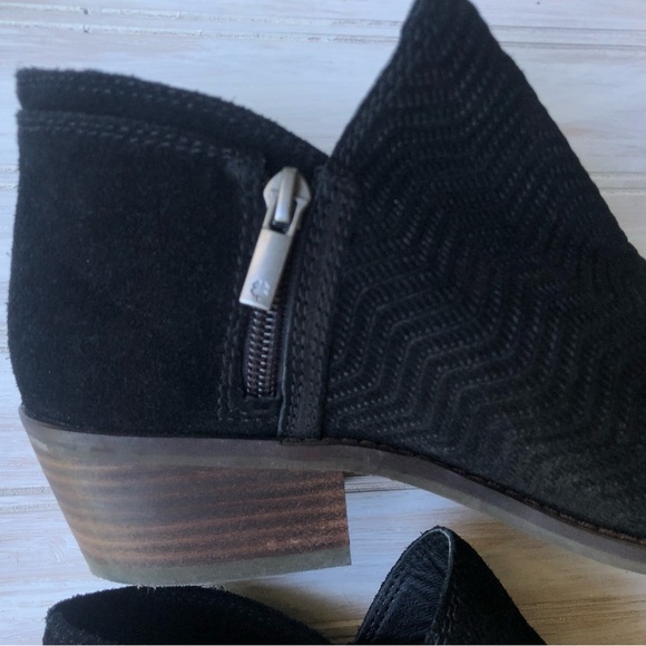 Lucky Brand Suede Leather Black Bootie Boots - Picture 8 of 13